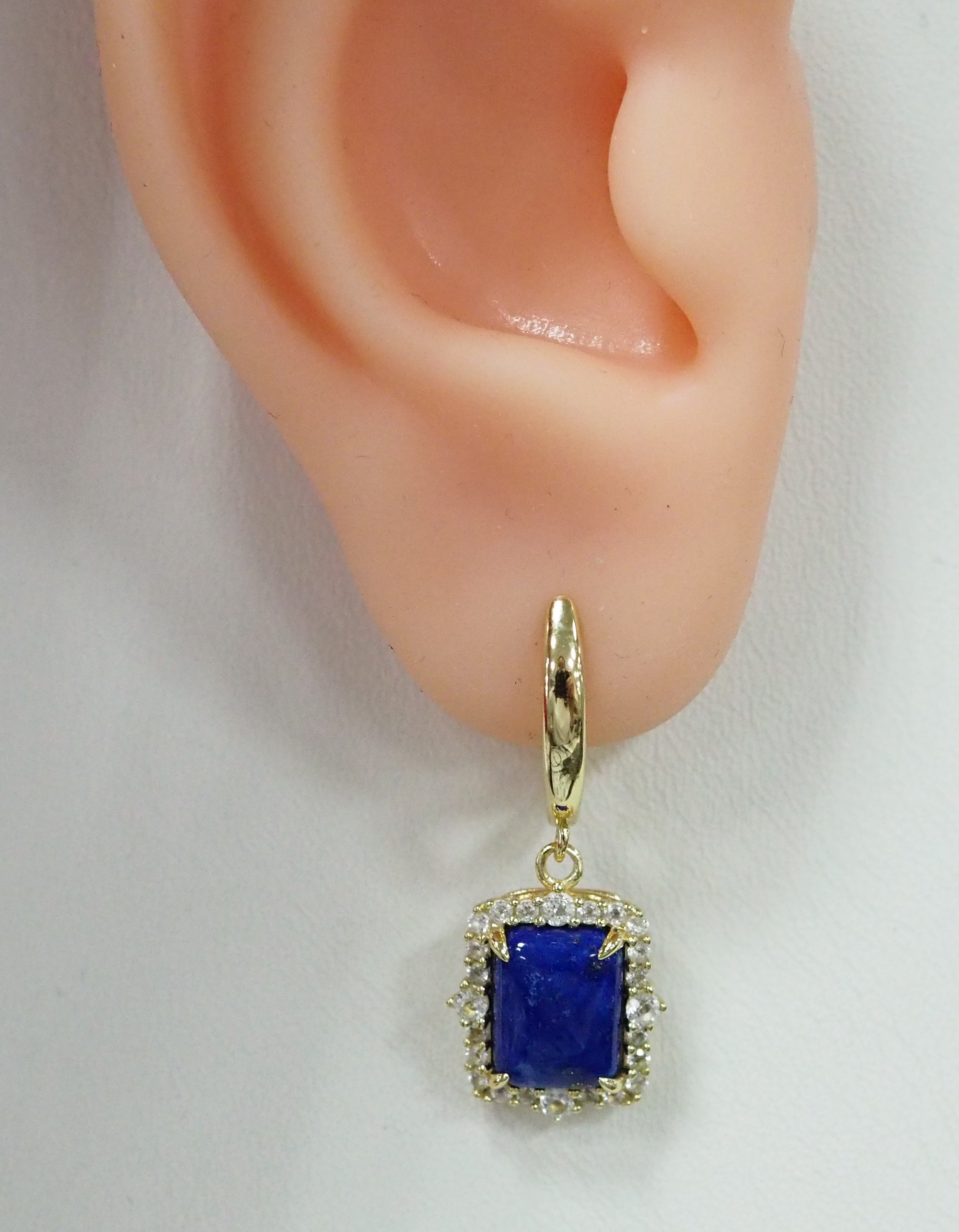 Серебряные серьги с лазуритами